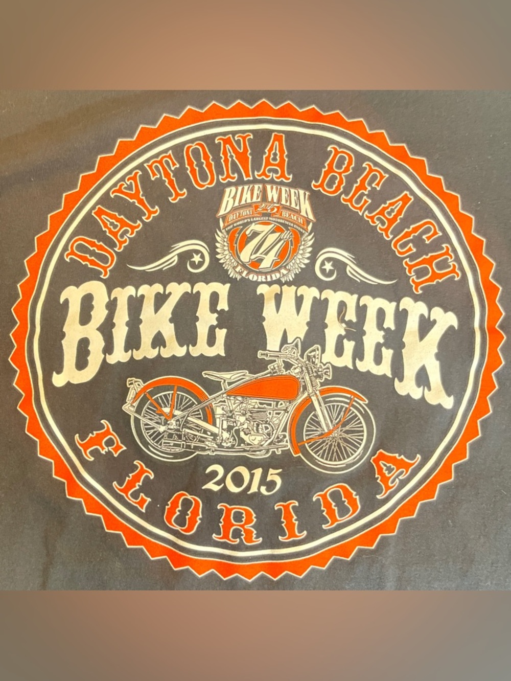 Daytona Beach 74th Annual Bike Week T-Shirt Mens Size 3XL 2015 Florida Black